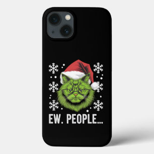 Grappige Kerstkat Iew Mensen Meowy Kattenliefhebbe iPhone 13 Hoesje