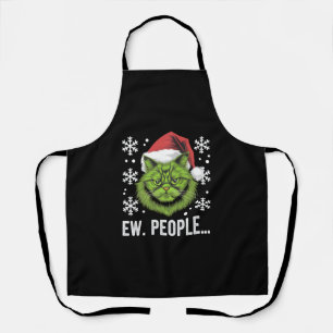Grappige Kerstkat Iew Mensen Meowy Kattenliefhebbe Schort
