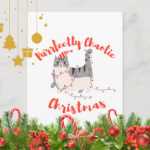 Grappige Kerstkat Meowy Humor Cadeau Briefkaart