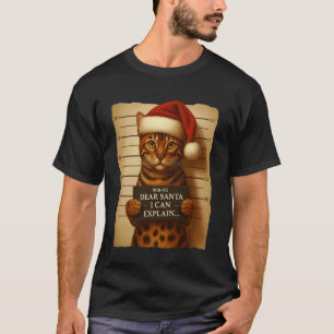 Grappige Kerstkat- Mooie Bengaalse kat Sinterklaas T-shirt