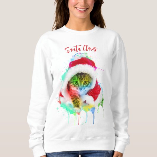 Grappige Kerstkat Sweatshirt Sinterklaas (Voorkant)