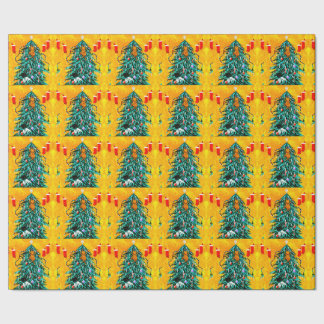 Grappige Kerstkatten Boom Creationarts Cadeaupapier
