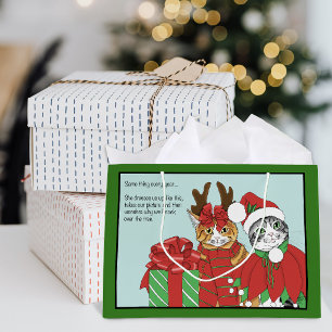 Grappige Kerstkatten Kostuums Vakantie Humor Groot Cadeauzakje