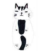 Grappige kerstkatten Schattigee custom-cut vinyl S Sticker