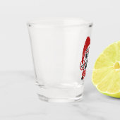 grappige kerstkerstkunst shot glas (Links)