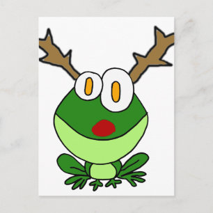 Grappige kerstkikker als rendier feestdagenkaart
