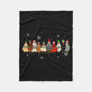 Grappige Kerstkippen Kerstmis Kippen Boerderijdier Fleece Deken