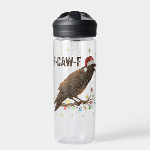 Grappige Kerstkraai Raven F-CAW- F Waterfles