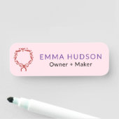 Grappige kerstkrans voor makers naamplaatje (In situ)