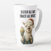 Grappige kerstlama – Sleigh & Snack Latte Mok (Rechterhoek)