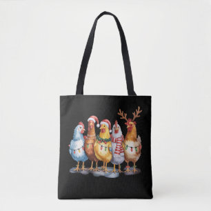 Grappige Kerstlichten Kippen Boerderij Dier Xmas Draagtas