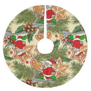 Grappige kerstloopband kerstkoekjes kerstboom rok