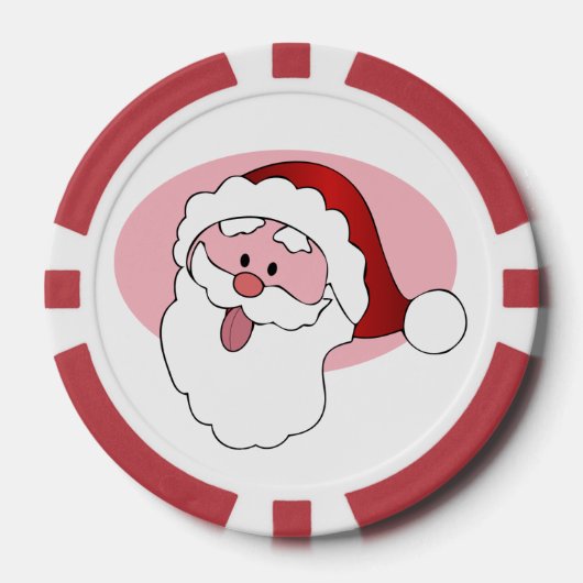 Grappige Kerstman aangepaste poker chips (Voorkant)
