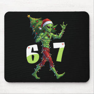 Grappige Kerstman Alien Zes Zeven Meme 67 Kerstman Muismat