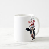 Grappige Kerstman Baby Kerst Holstein Koe Koffiemok (Voorkant rechts)
