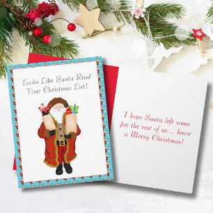 Grappige Kerstman brengt de drank Kerstmis Kaart