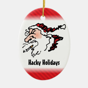 Grappige Kerstman Cartoon Keramisch Ornament