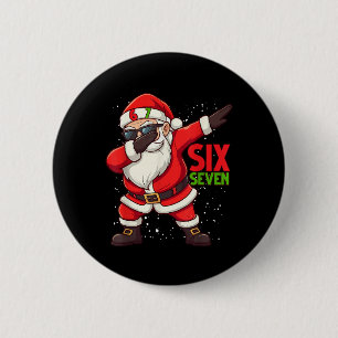 Grappige Kerstman Dab Zes Zeven Kerstmis 67 Meme G Ronde Button 5,7 Cm