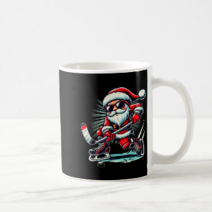Grappige Kerstman die ijshockey speelt Liefhebbers Koffiemok