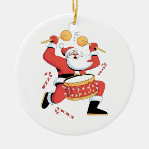 Grappige Kerstman Drummer Lelijke Kerstmis Kerst D Keramisch Ornament