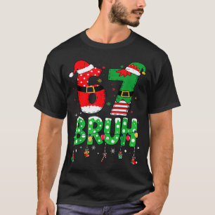 Grappige Kerstman Elf 67 Bruh Kerstmis Meme Zes Ze T-shirt