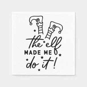 Grappige Kerstman Elf heeft me ertoe aangezet Leuk Servet