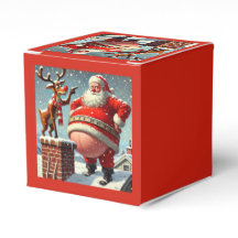 Grappige Kerstman en Rendier Kerstmis