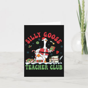 Grappige Kerstman Gekke Gans Teacher Club Ani Kaart