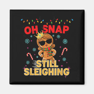 Grappige Kerstman Gemberkoek Oh Snap. Slaat nog st Magneet