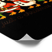 Grappige Kerstman Goose Sneeuwman gewoon een kerst Poster (Hoek)