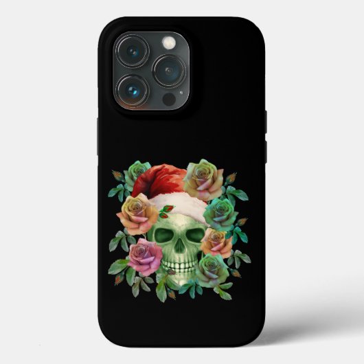 GRAPPIGE KERSTMAN GROENE SKEDEL EN KERSTFLORA Case-Mate iPhone CASE (Achterkant)