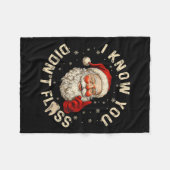 Grappige Kerstman ik weet dat je niet flossen tand Fleece Deken (Voorkant (Horizontaal))