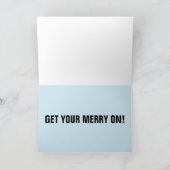 GRAPPIGE KERSTMAN IN AUTO KERSTKAARTEN KAART (Binnen)