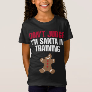 Grappige kerstman in training kerst peperkoek kok t-shirt