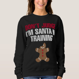 Grappige kerstman in training kerst peperkoek kok trui