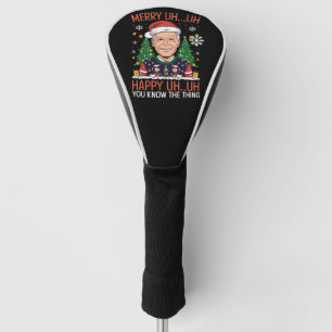 Grappige Kerstman Joe Biden Prettig Uh Uh Kerstfee Golfheadcover