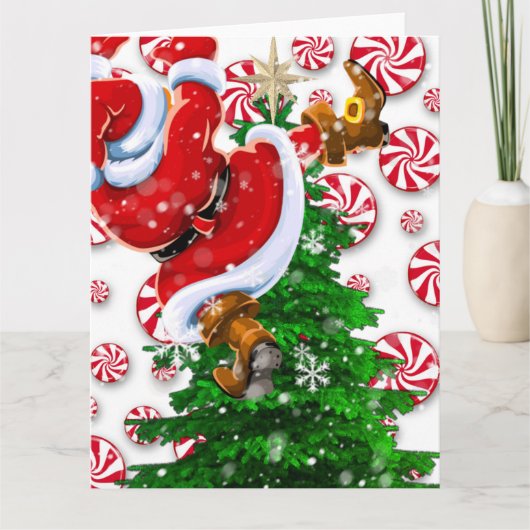 Grappige Kerstman Kaart (Voorkant)