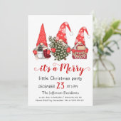 Grappige Kerstman Kabouters Prettig Kerstfeest Fee Kaart (Staand voorkant)