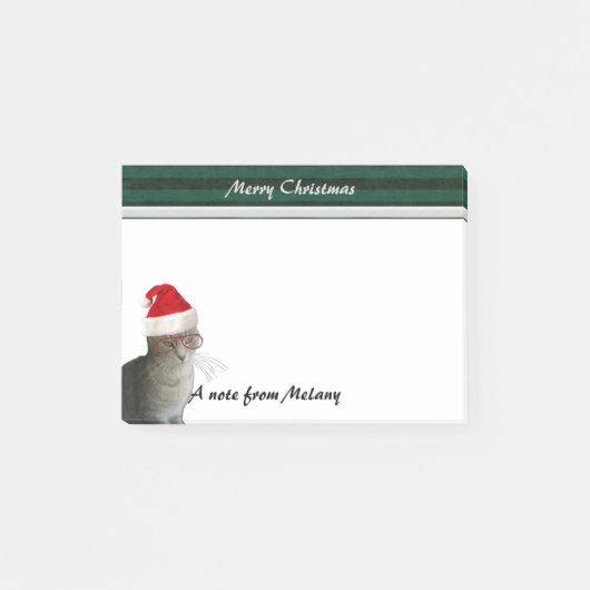 Grappige Kerstman kat Post-it® Notes (Voorkant)