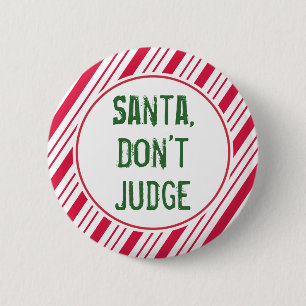 Grappige Kerstman Kerst Knop Speld Ronde Button 5,7 Cm