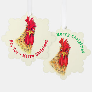 Grappige Kerstman Kerstbal Kaart