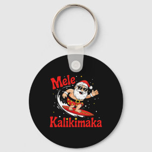 Grappige Kerstman Kerstmis in juli zomer Kerstmis Sleutelhanger