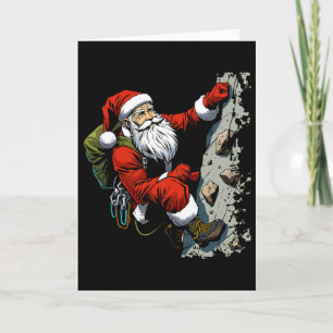 Grappige Kerstman Klimmen Kerstmis Xmas Boulderen Kaart