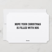 Grappige kerstman komt naar de stad kerst Kaart (Achterkant)