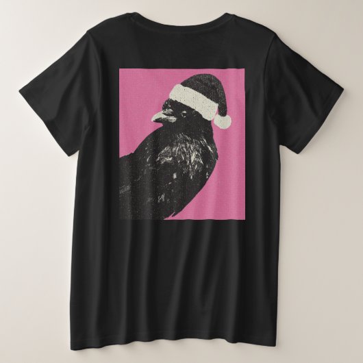 Grappige kerstman kraai geloof ik grote maat t-shirt (Design achterkant)