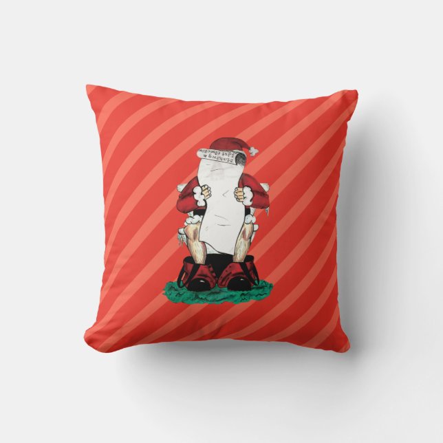 Grappige kerstman kussen (Voorkant)