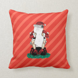 Grappige kerstman kussen