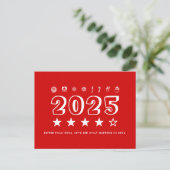 Grappige Kerstman lettertype Briefkaart (Staand voorkant)