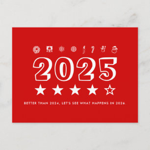 Grappige Kerstman lettertype Briefkaart