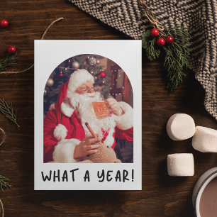 Grappige Kerstman Meest Prachtige Tijd Bier Kerstm Feestdagenkaart